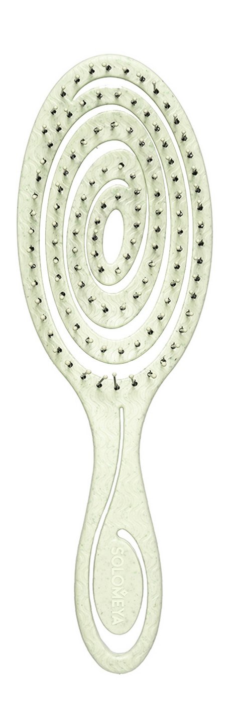 Solomeya Detangling Bio Hair Brush Green