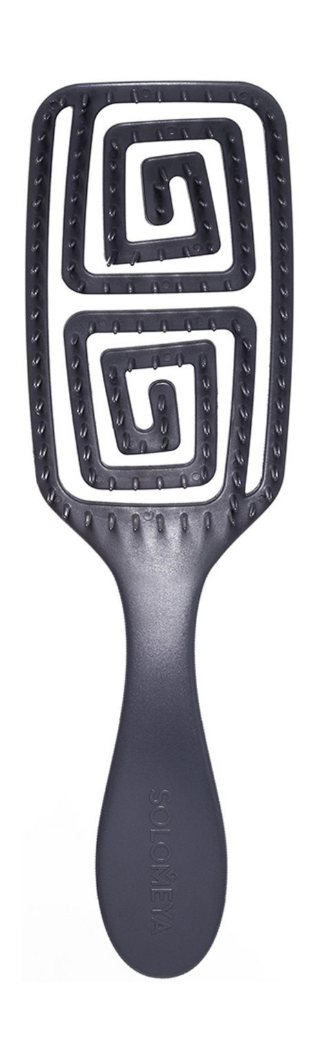 Solomeya Wet Detangler Brush Rectangular Grape