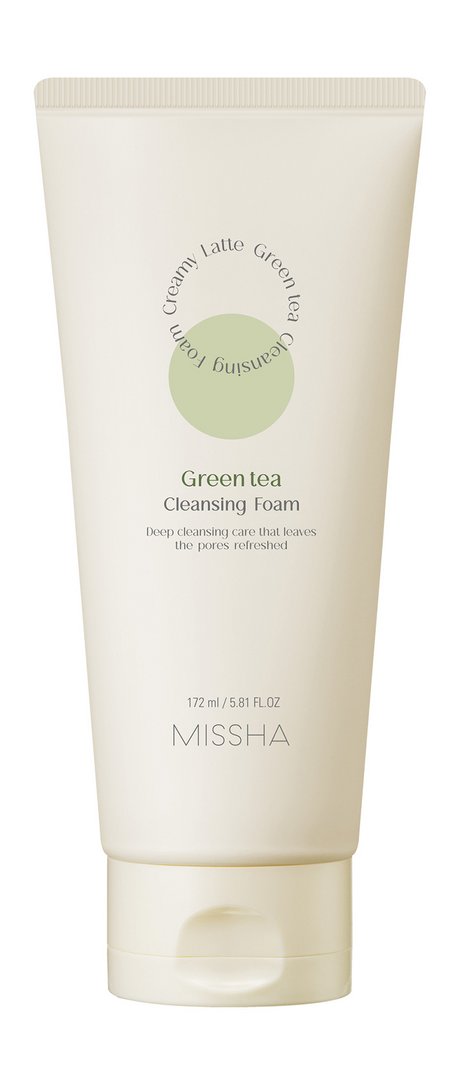 Missha Creamy Latte Cleansing Foam Green Tea