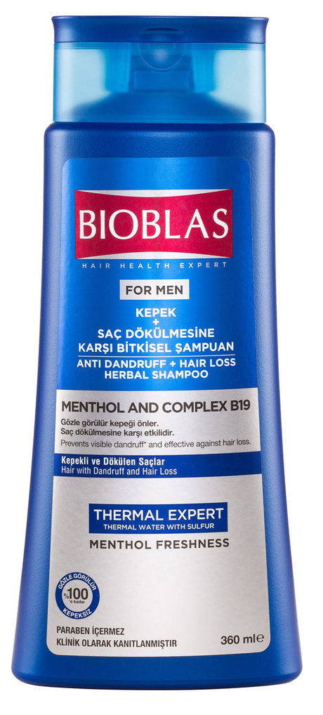 Bioblas Menthol and Complex B19 Anti Dandruff and Hair Loss Herbal Shampoo