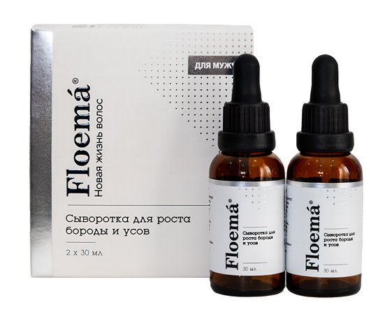 Floema Men Beard and Moustache Growth Serum