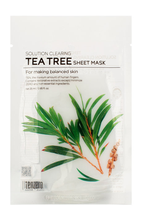 Tenzero Solution Clearing Tea Tree Sheet Mask tenzero solution clearing tea tree sheet mask