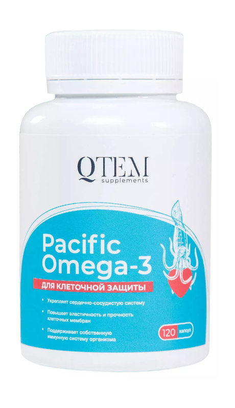 QTEM Pacific Omega-3 бад для улучшения памяти и внимания urban formula пнжк омега 3 170 5 мг эйкозапентаеновая кислота 102 3 мг 40 шт