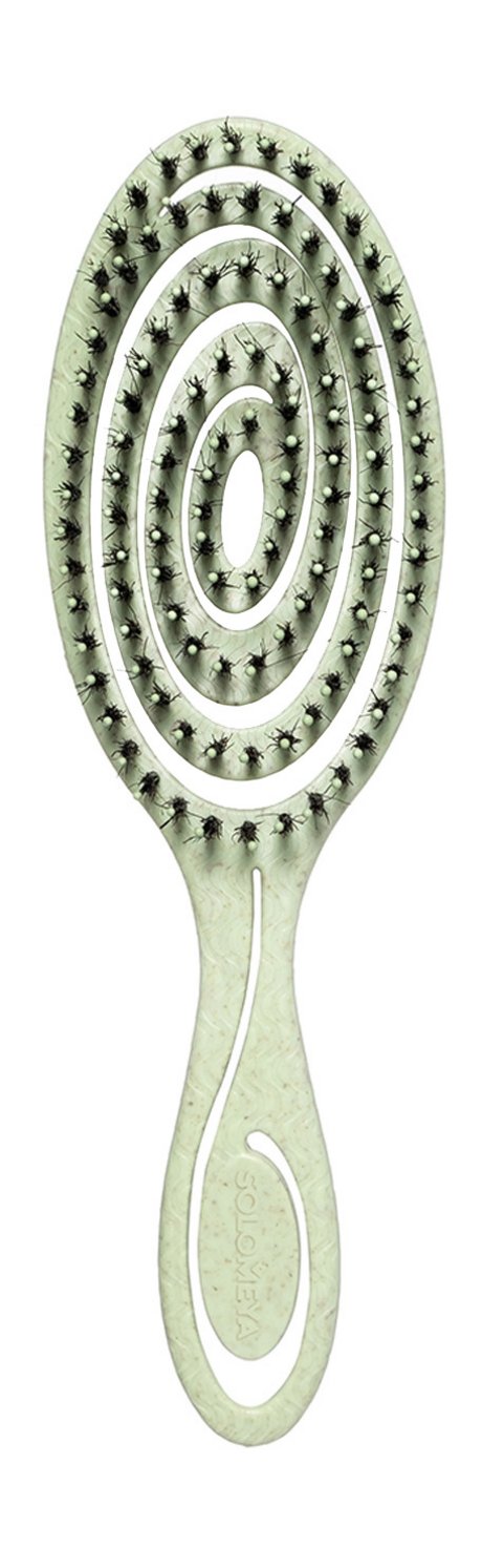 Solomeya Detangling Bio Hair Brush Green
