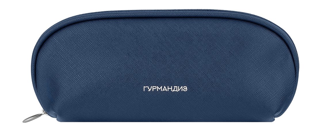 Гурмандиз Сафьяновая Косметичка Синяя Малая