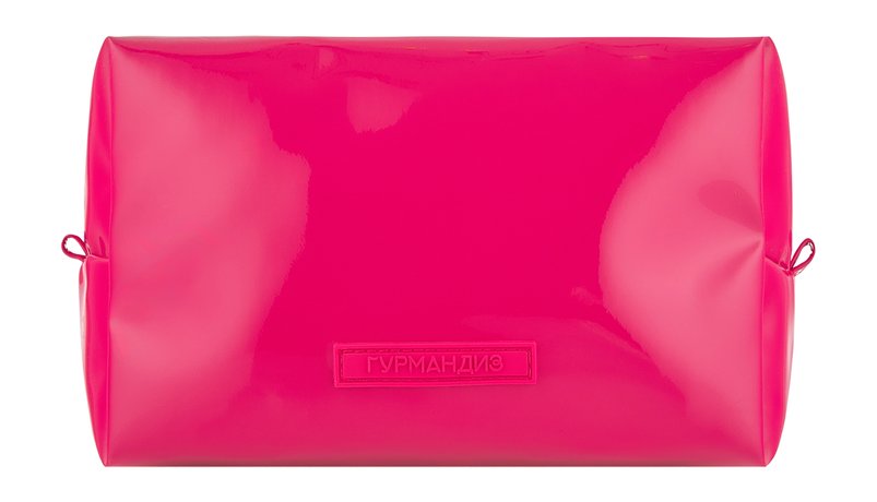 Гурмандиз Лаковая Косметичка Цвета Фуксия Квадратная