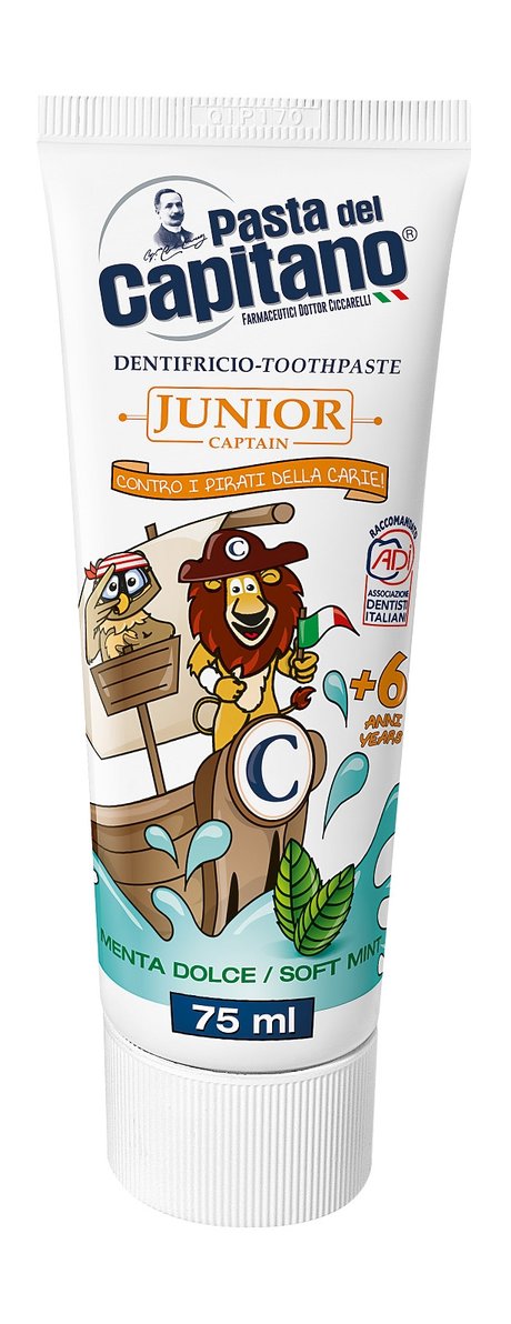 Pasta del Capitano Captain Junior Toothpaste Soft Mint