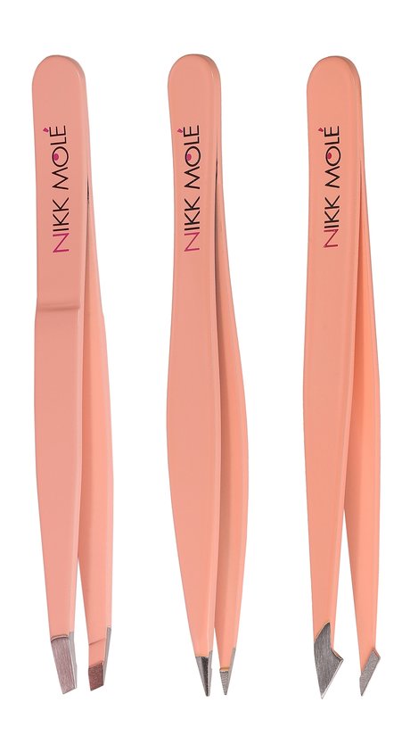 Nikk Mole Peach Tweezers Set