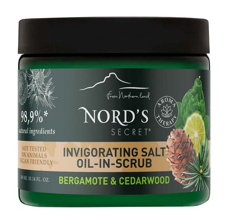 Nord's Secret Invigorating Salt Oil-in Scrub Bergamote & Cedarwood
