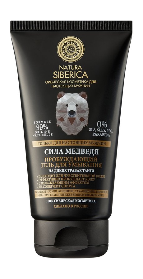 Natura Siberica Men Пробуждающий Гель для умывания Сила медведя