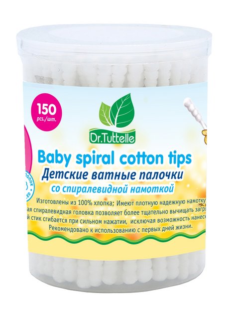 Dr.Tuttelle Baby Spiral Cotton Tips