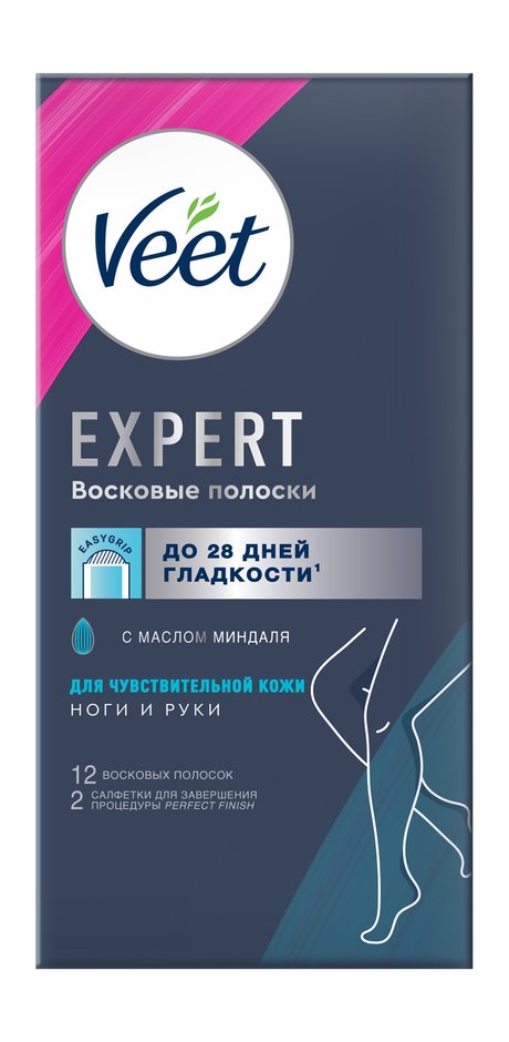 Veet Expert Восковые полоски Для чувствительной кожи Ноги и руки