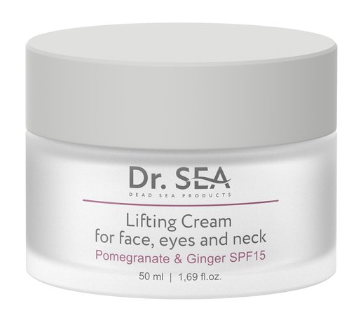 Dr.Sea Pomegranate & Ginger Face, Eyes and Neck Lifting Cream SPF 15