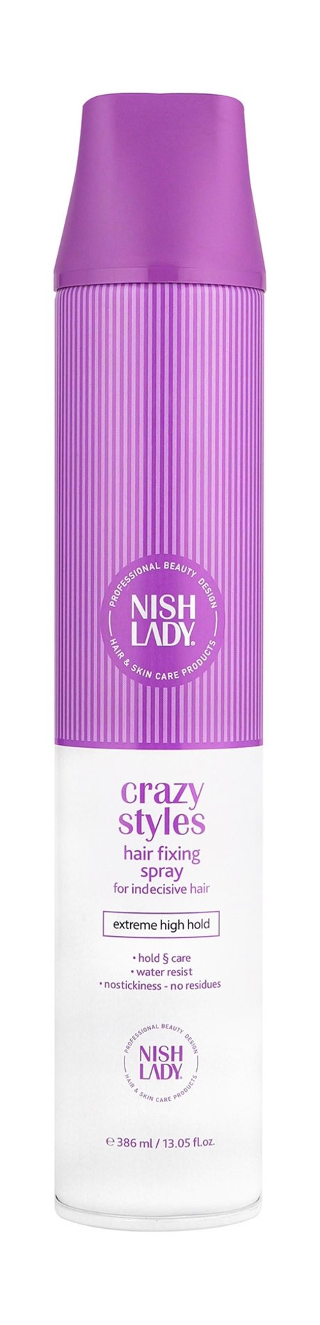 Nishlady Crazy Styles Extreme High Hold Hair Fixing Spray