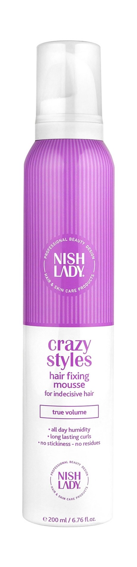 Nishlady Crazy Styles True Volume Hair Fixing Mousse