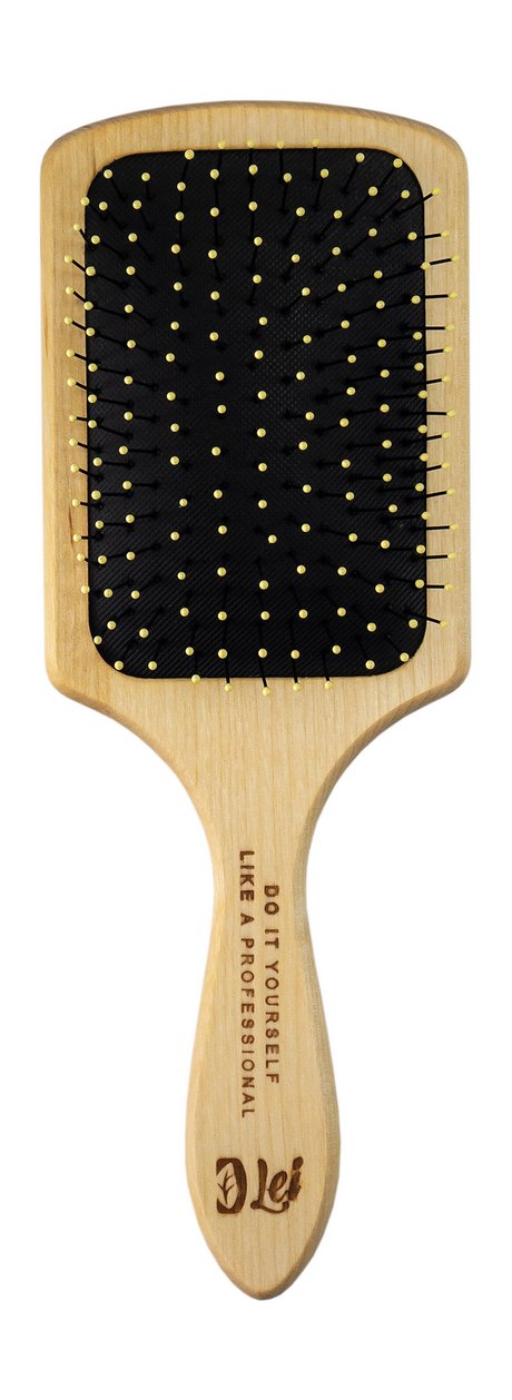 Lei Расческа массажная Дерево-черный Квадратная