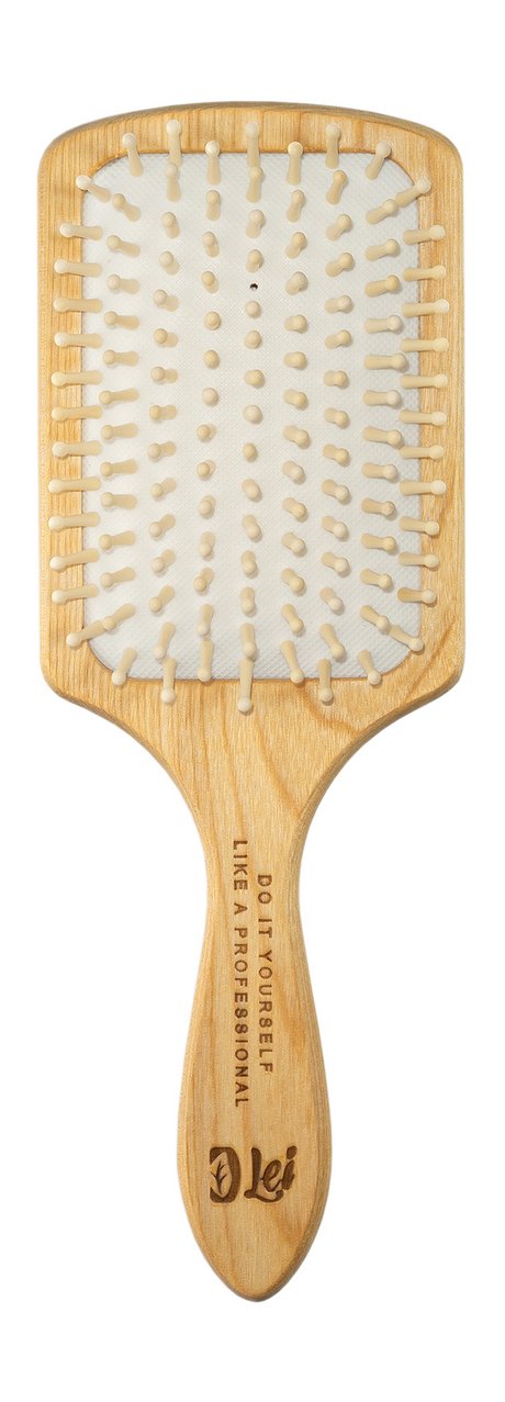 Lei Расческа массажная Дерево-светлый Квадратная