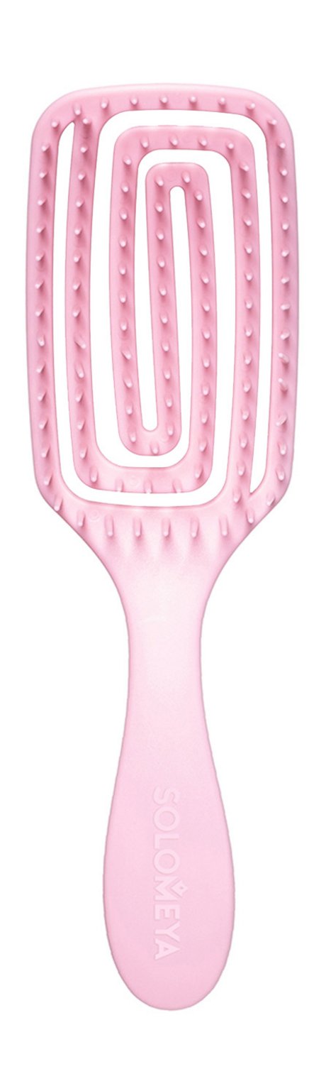 Solomeya Wet Detangler Mini Brush Rectangular Strawberry