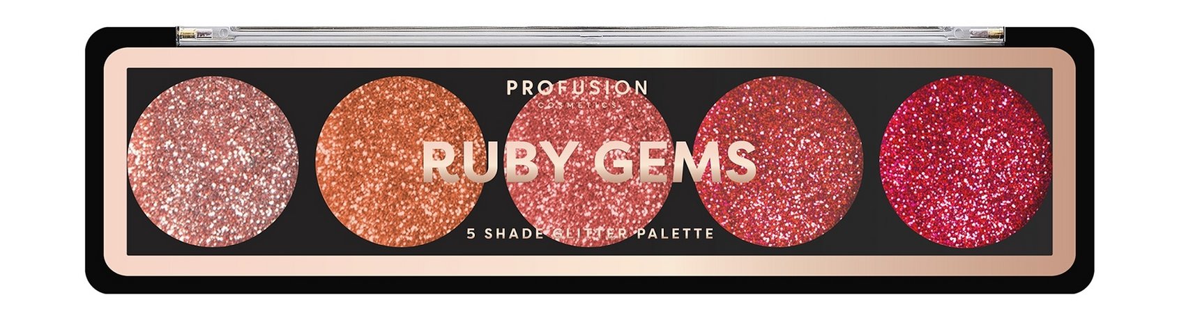 Profusion Ruby Gems 5 Shade Glitter Palette