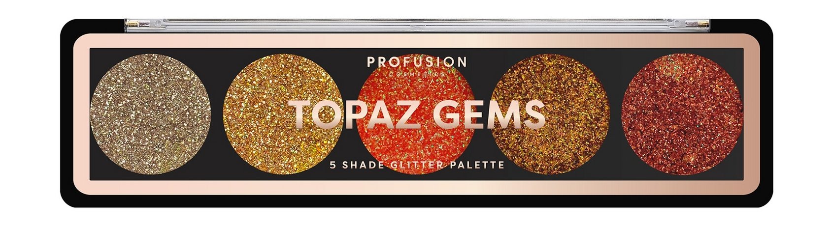Profusion Topaz Gems 5 Shade Glitter Palette