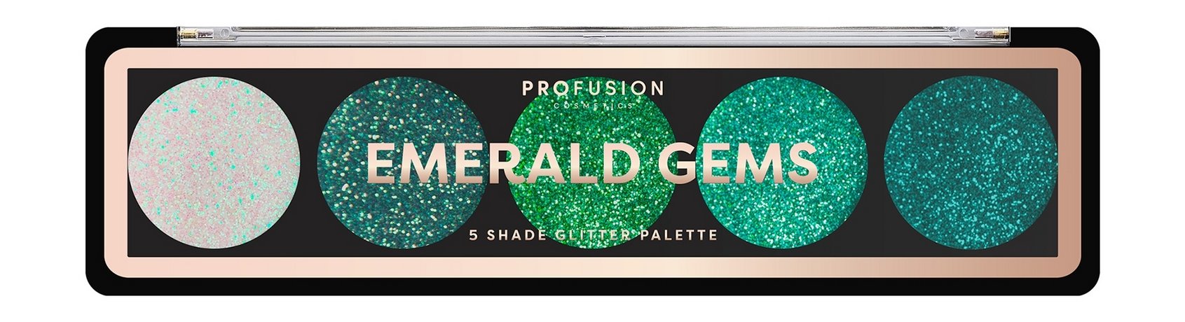 Profusion Emerald Gems 5 Shade Glitter Palette