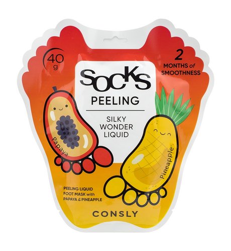 Consly Papaya and Pineapple Silky Wonder Liquid Peeling Socks