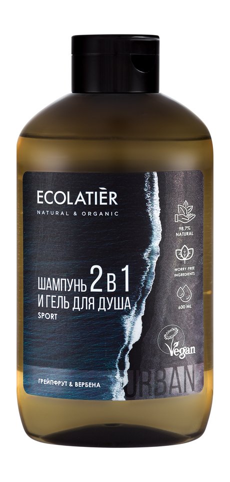 Ecolatier Men Urban Sport Шампунь-гель 2-в-1 Грейпфрут & вербена