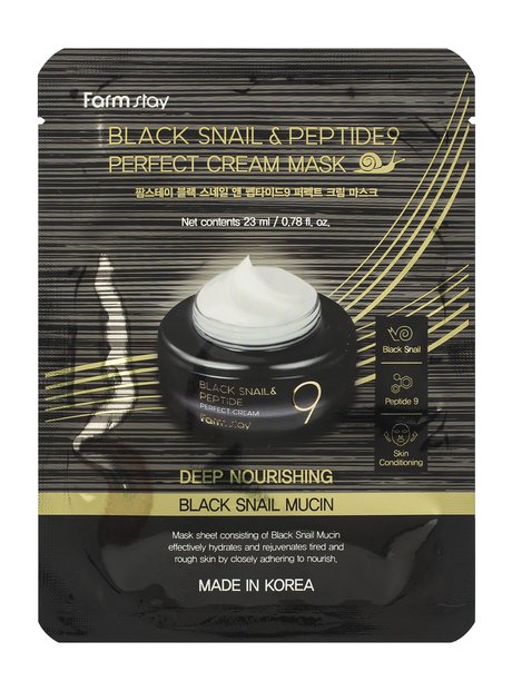 FarmStay Black Snail & Peptide 9 Perfect Cream Mask
