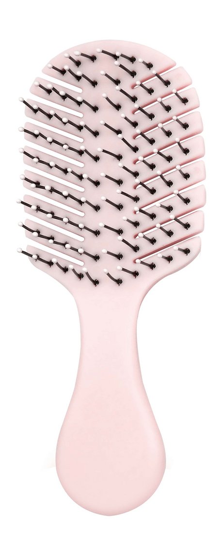 Lei Расческа массажная Продувная Мини Пастельно-розовая