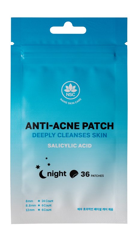 NSC Name Skin Care Anti-Acne Patch Deeply Cleanses Skin Night