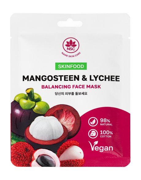 NSC Name Skin Care Skinfood Mangosteen & Lychee Balancing Face Mask