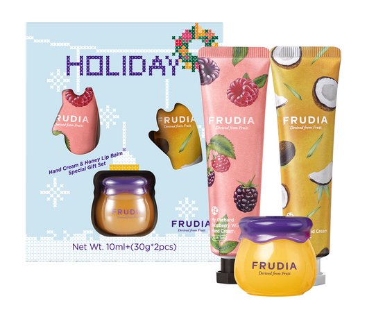Frudia Holiday Hand Cream & Honey Lip Balm Special Gift Set