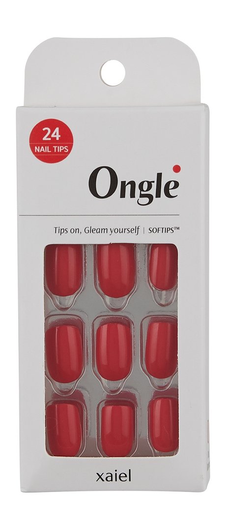 Ongle Nail Tips Set Red Romance