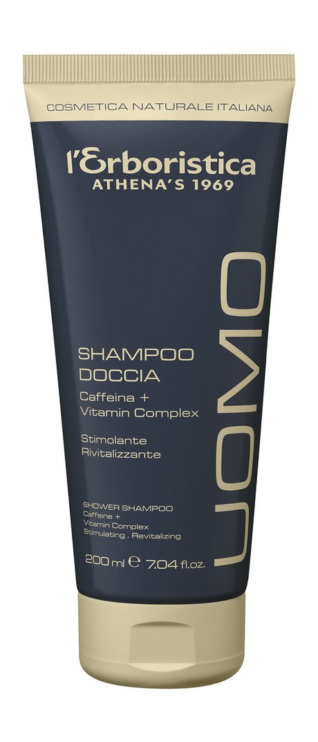 L'erboristica Uomo Stimulating. Revitalasing Shower Shampoo Caffeine + Vitamin Complex