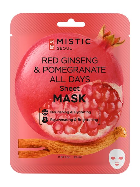 Mistic Red Ginseng & Pomegranate All Days Sheet Mask