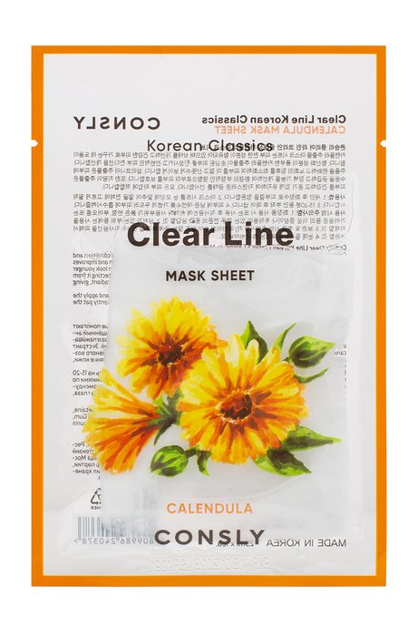 Consly Korean Classics Clear Line Calendula Mask Sheet