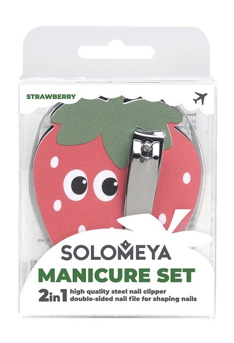 Solomeya Strawberry 2-in-1 Manicure Set