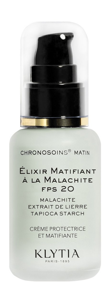 Klytia Chronosoins Matin Elixir Matifiant a la Malachite Creme Protectrice et Matifiante