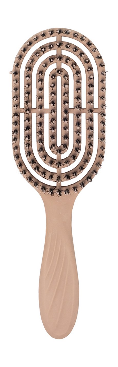 Solomeya Natural Boar Bristle Hair Brush Beige