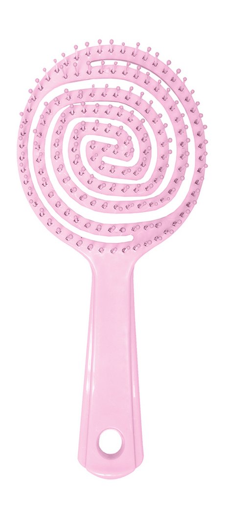 Solomeya Lollipop Shaped Mini Detangling Hair Brush Pink