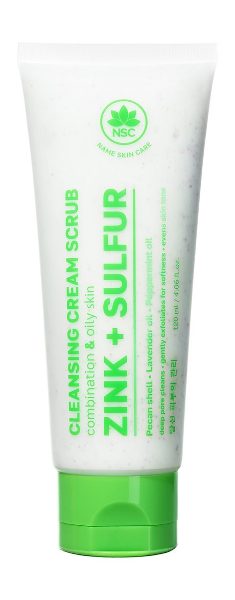 NSC Name Skin Care Zinc + Sulfur Cleansing Cream Scrub
