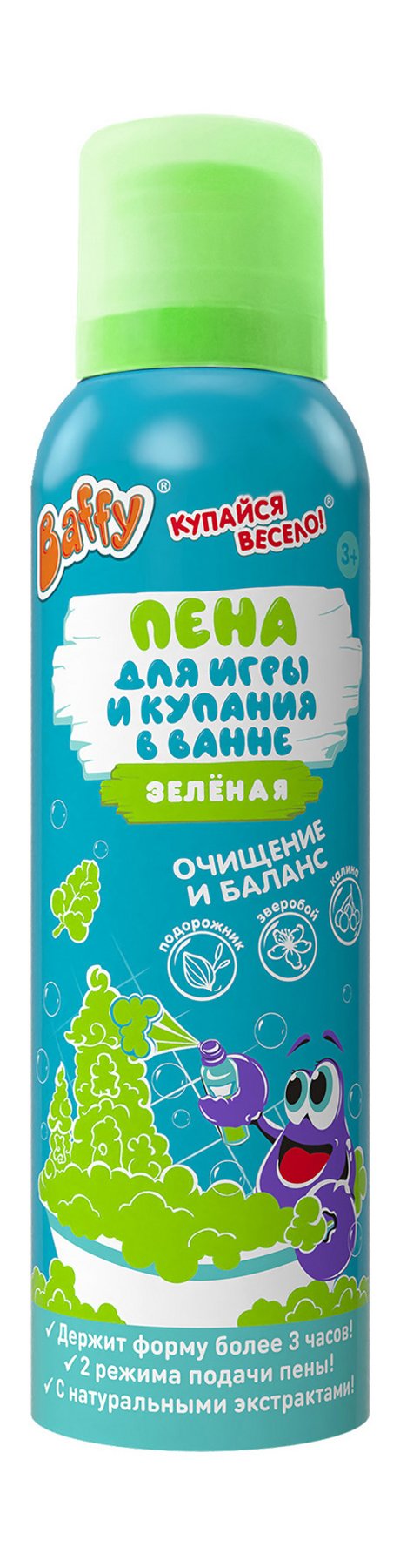 Baffy Пена для игры и купания в ванне Зеленая