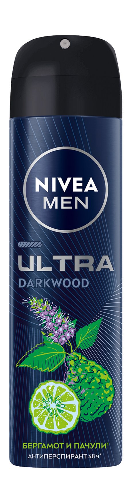 Nivea Men Ultra Darkwood Бергамот и пачули Антиперспирант-спрей