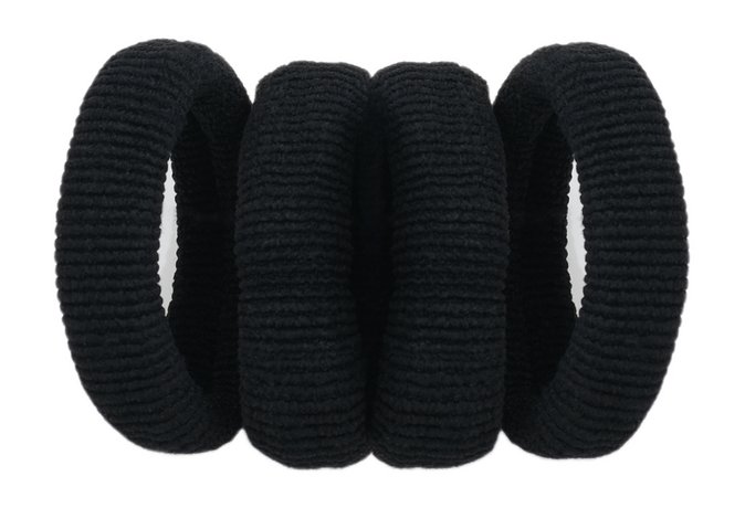 Janeke Elastic Bands for Hair Black