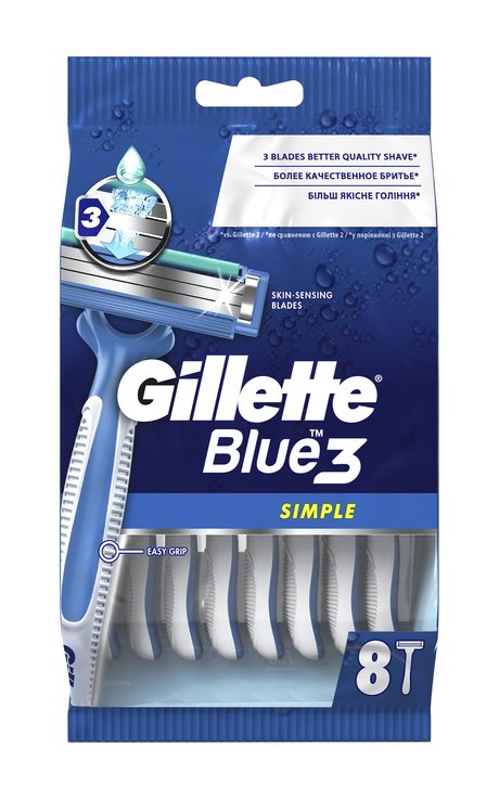 Gillette Blue 3 Simple Pack 8