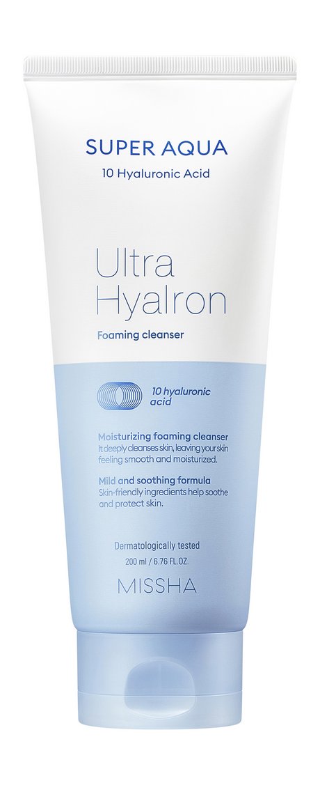 Missha Super Aqua Ultra Hyalron Foaming Cleanser