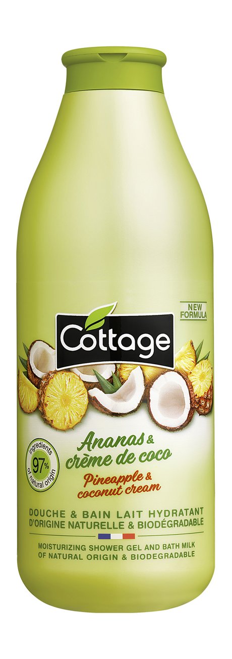 Cottage Moisturizing Shower Gel & Bath Milk Pineapple&Coconut cream