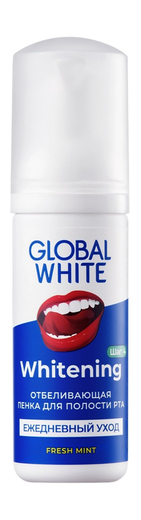 Global White Teeth Whitening Foam Fresh Mint