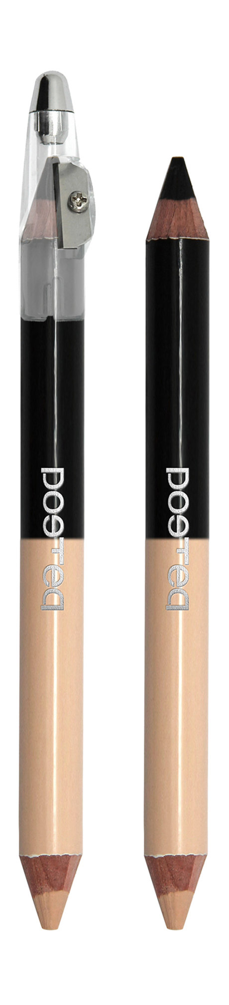 Контурный карандаш для глаз с точилкой Poeteq Double Eyeliner with Sharpener
